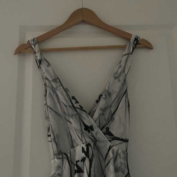 Reiss Elsie Fit and Flare Dress Silk Brushstroke - Picture 9 of 9